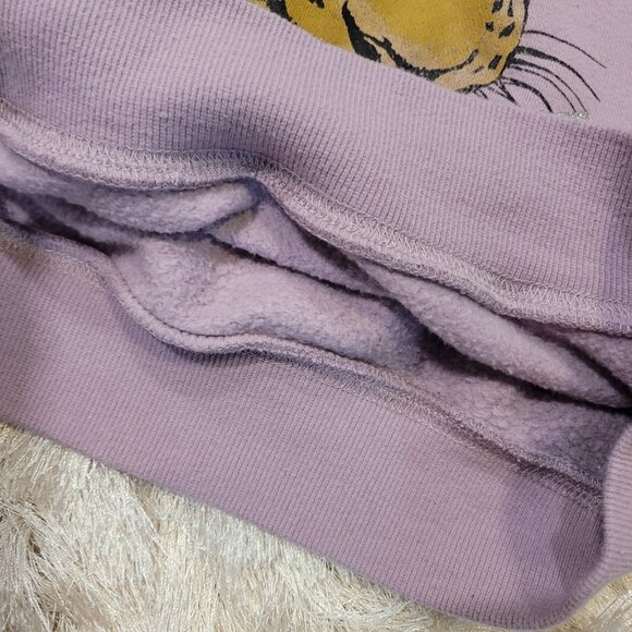 Def Leppard Sweater Glitter Animal Print Mauve Pink Sz S - Picture 4 of 8